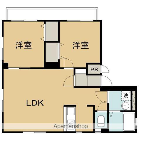 エクセルムQD(2LDK/1階)の間取り写真