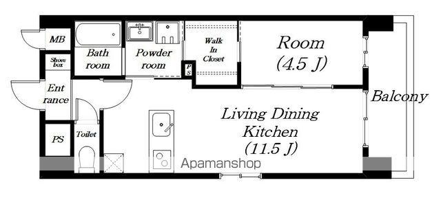 コージーコート南草津(1LDK/3階)の間取り写真