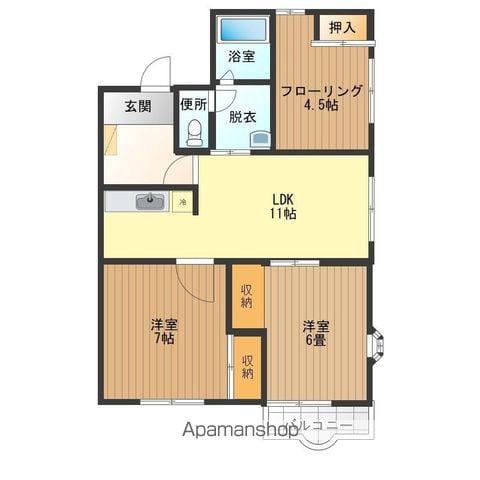 サンレイク1(3LDK/2階)の間取り写真