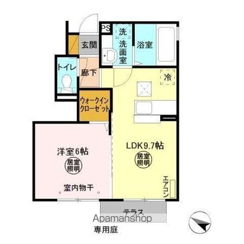 プランドール(1LDK/1階)の間取り写真