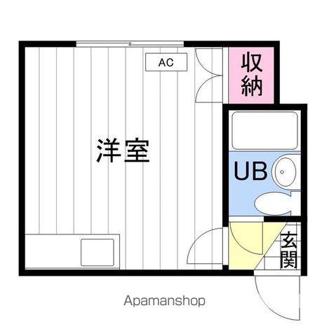 第2森宅建菊水ビル(ワンルーム/1階)の間取り写真
