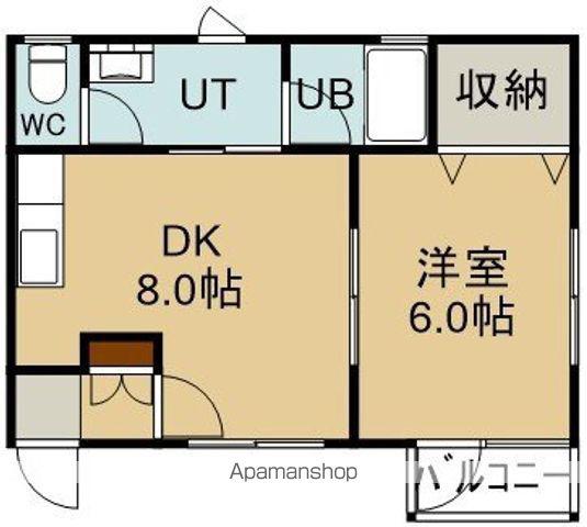 MINTOハイツ(1DK/2階)の間取り写真