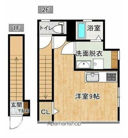 HYO-DORU(ワンルーム/2階)の間取り写真