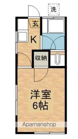 ハウス陽向(1K/2階)の間取り写真