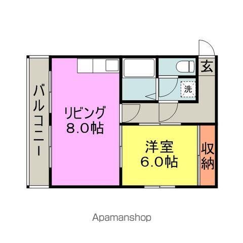 トーカンキャステール日ノ出町(1LDK/3階)の間取り写真