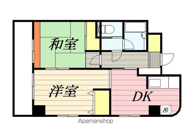 ジュネパレス松戸第94(2DK/3階)の間取り写真