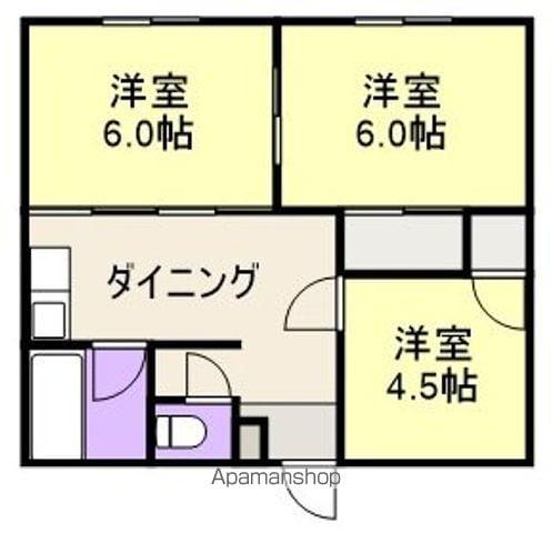 カーサインフィニティ(3DK/2階)の間取り写真