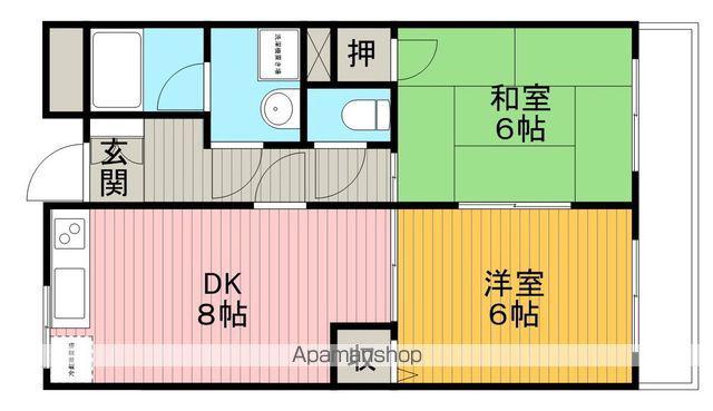 オリーブハイツ(2DK/3階)の間取り写真