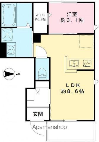 BELLE JIANG Ⅱ(1LDK/1階)の間取り写真