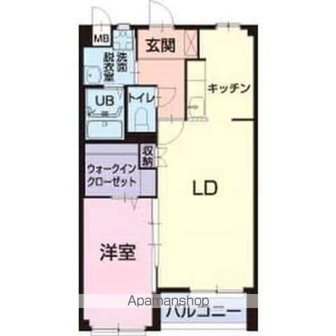 CASA VIOLETTE(1LDK/1階)の間取り写真