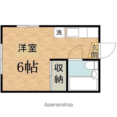 ヴィレッジ浅川(ワンルーム/2階)の間取り写真