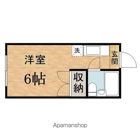 第2ヒカリハイツ(ワンルーム/1階)の間取り写真