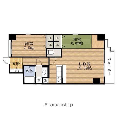 プレジオHOMMACHI(2LDK/2階)の間取り写真