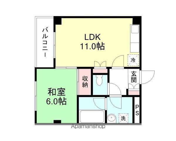 レジデンス経田(1LDK/1階)の間取り写真