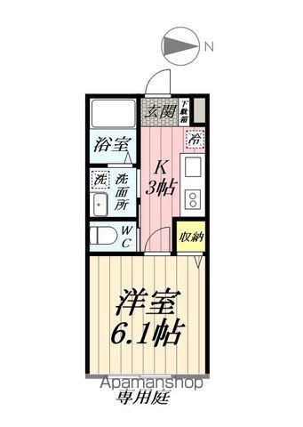タプレイス(1K/1階)の間取り写真