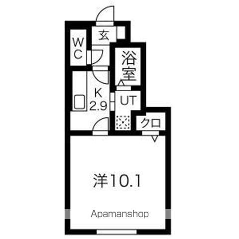 FILOA(1K/1階)の間取り写真