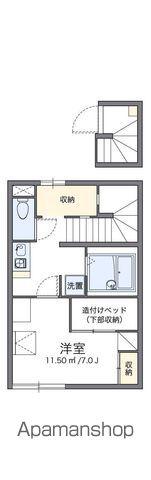 レオパレスラ モンターニュ(1K/2階)の間取り写真