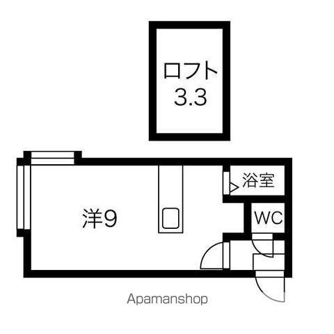 ラフォーレ壱番館(ワンルーム/3階)の間取り写真