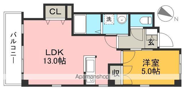 メゾン・メルシ(1LDK/3階)の間取り写真