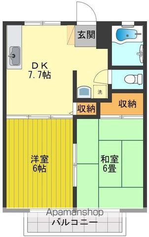 サンレイク狭山(2DK/1階)の間取り写真