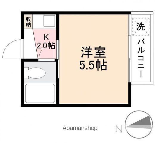 近江ハイツ(1K/3階)の間取り写真