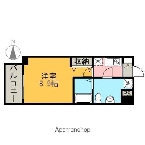 ASレジデンス上前津(1K/8階)の間取り写真