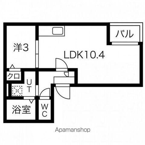 WARREN ENMEI Ⅰ(1LDK/3階)の間取り写真