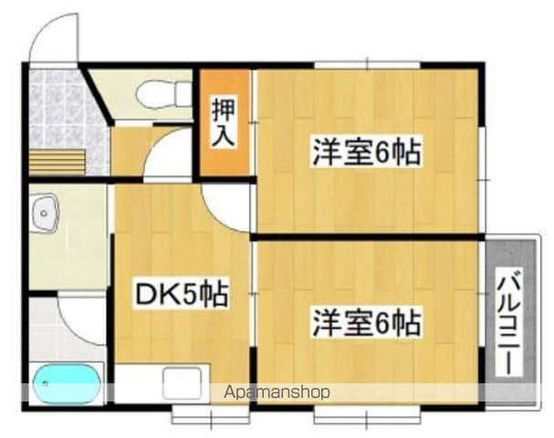 KAORUハイツ(2K/2階)の間取り写真