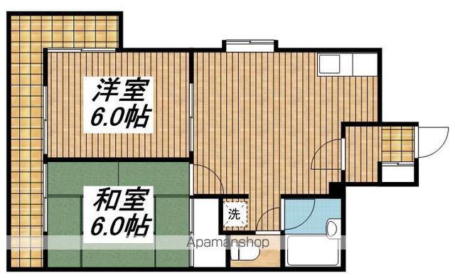 シャトレー昭島(2DK/2階)の間取り写真