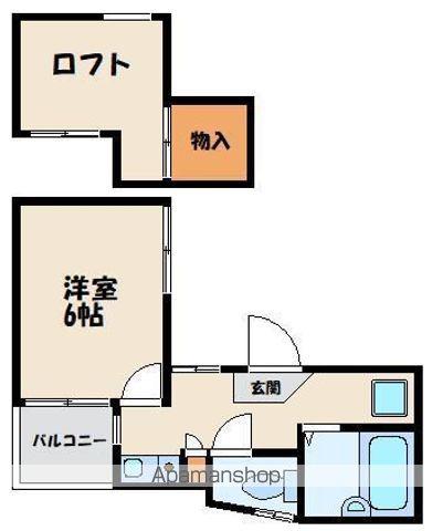 ラフィーネアルブルA・B棟(1K/2階)の間取り写真