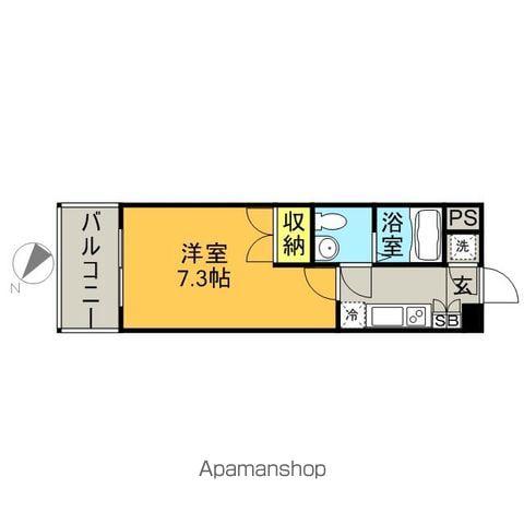 AMARIGE(1K/3階)の間取り写真