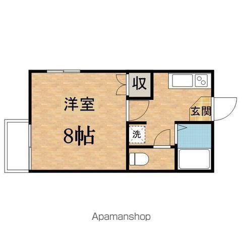 京王電鉄相模原線 京王堀之内駅 徒歩15分 2階建 築23年(1K/1階)の間取り写真