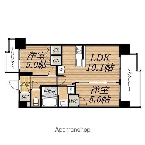 SK RESIDENCES(2LDK/7階)の間取り写真