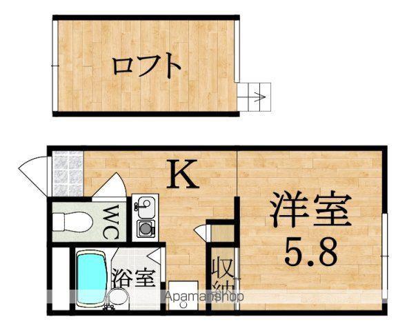 レオパレスたかがき(1K/1階)の間取り写真