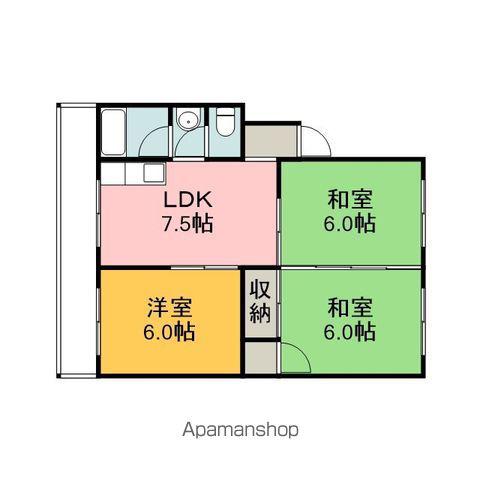 第3コーポ大田(3DK/2階)の間取り写真