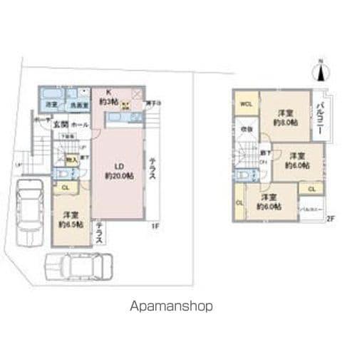 名古屋市東山線 藤が丘駅(愛知) 徒歩10分 2階建 築13年(4LDK)の間取り写真
