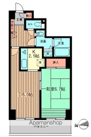 リーデンスタワー(1LDK/5階)の間取り写真