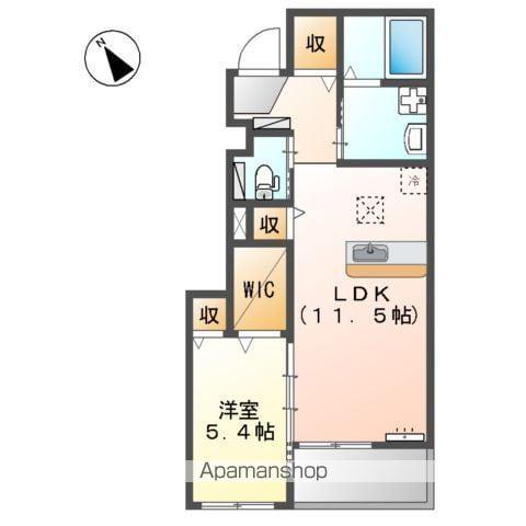 フレッサ グッデイ(1LDK/1階)の間取り写真