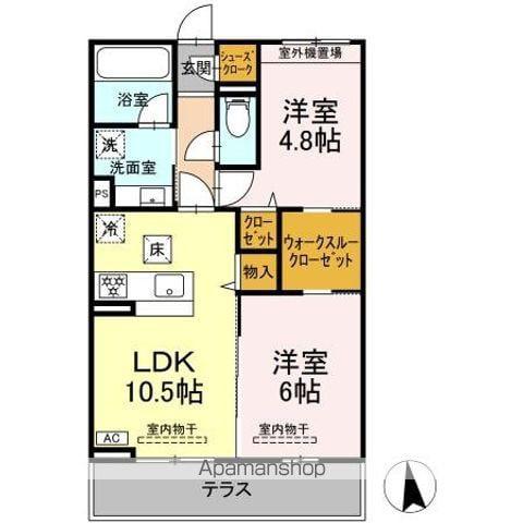 GARDEN蔵(2LDK/1階)の間取り写真