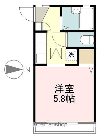 Αスペース(1K/1階)の間取り写真