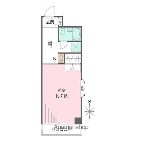メゾンドール三鷹(ワンルーム/1階)の間取り写真