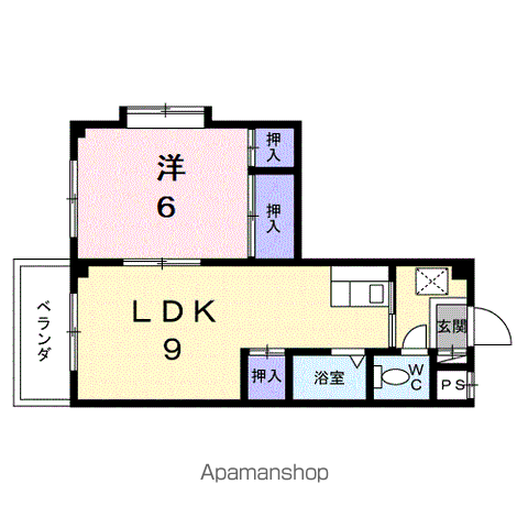 レジデンス家久(1LDK/4階)の間取り写真