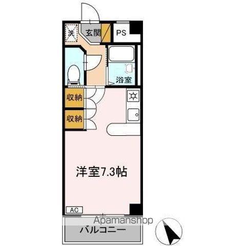 ハイムカメリア(ワンルーム/1階)の間取り写真