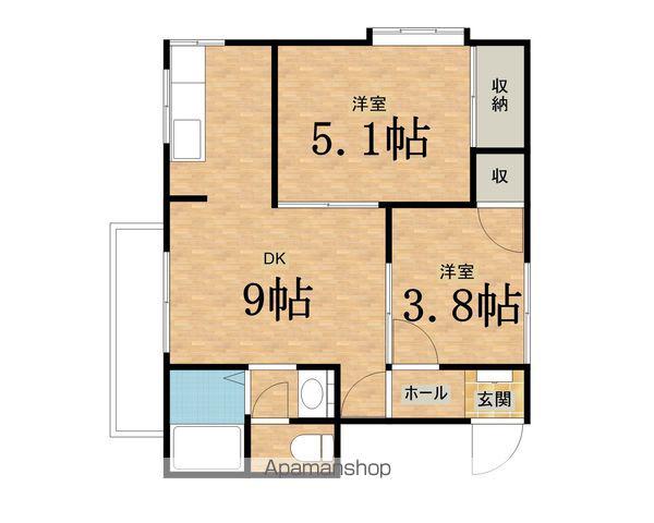 CASA・VERDE B(2DK/2階)の間取り写真