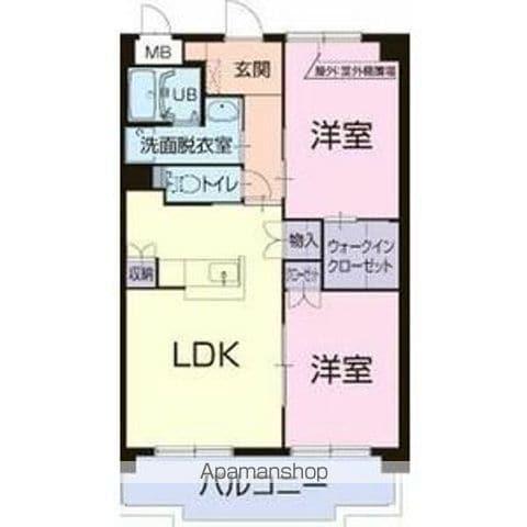 サンモールイトウ(2LDK/3階)の間取り写真