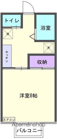 ヒューマンハイツB棟(1K/2階)の間取り写真