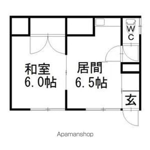 第2田中荘(1DK/2階)の間取り写真