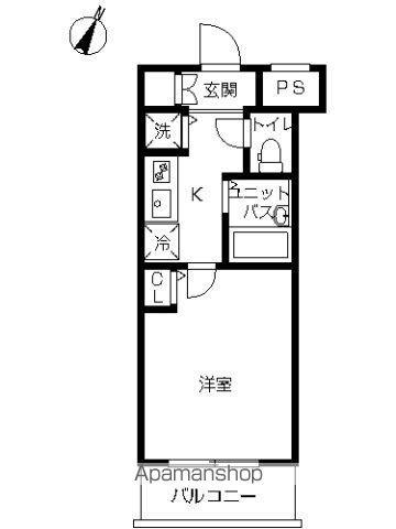 スカイコート文京白山第5(1K/4階)の間取り写真