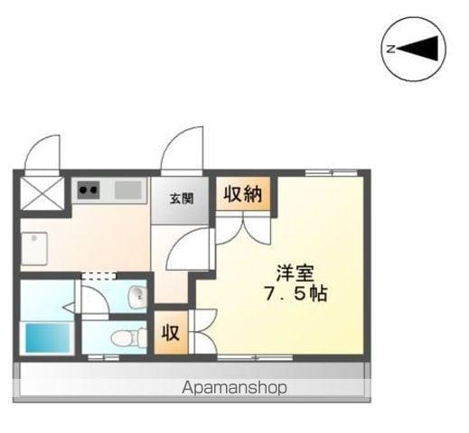 SMILE(1K/2階)の間取り写真