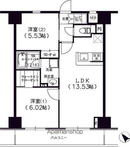 S-FORT船橋塚田(2LDK/9階)の間取り写真
